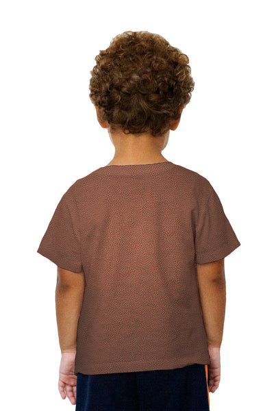 Kids Brown Football Leather Kids T-Shirt