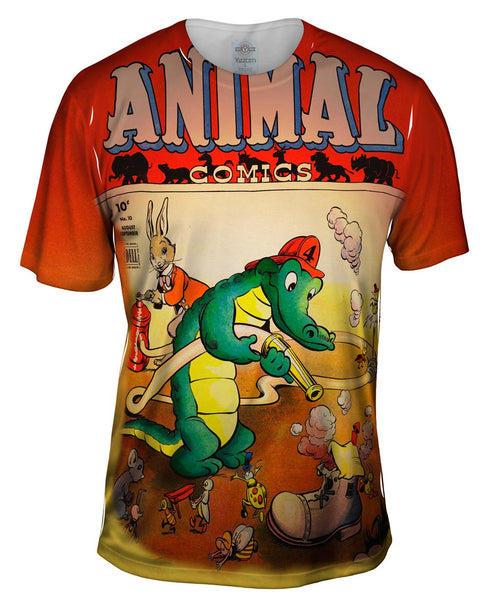 Alligator Fun Comic Retro Mens T-Shirt