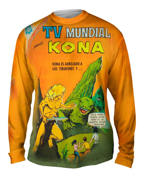 Spanish Kona Comic Retro Mens Long Sleeve