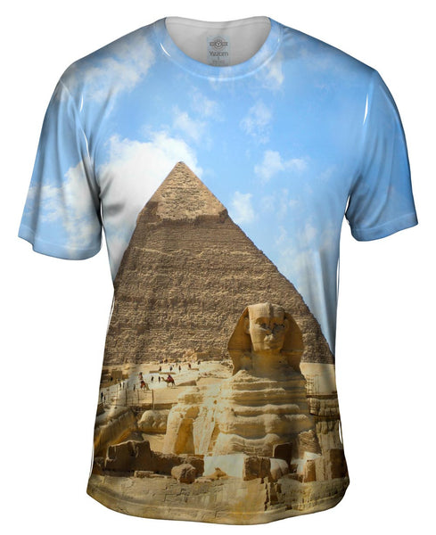 Sphinx And Pyramid Egypt Mens T-Shirt