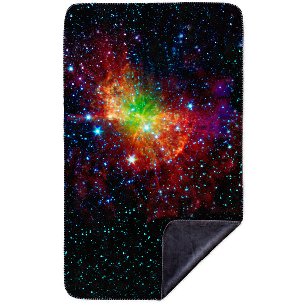 Space Galaxy Dumbell Nebula MicroMink(Whip Stitched) Grey