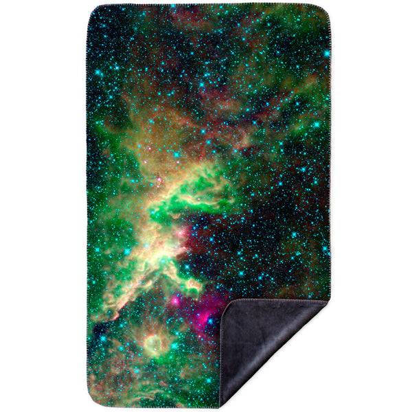 Space Galaxy Cepheus Star Clouds MicroMink(Whip Stitched) Grey