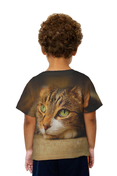 Kids Calm Cute Cat Kids T-Shirt