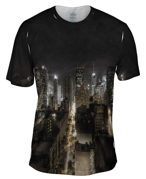 New York City At Night Mens T-Shirt