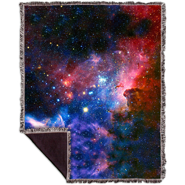 Carina Nebula Space Galaxy Woven Tapestry Throw