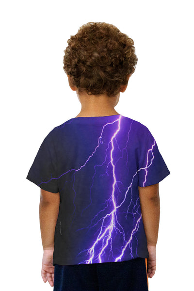 Kids Violet Lightning Storm Kids T-Shirt