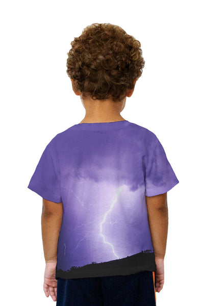 Kids Lightning Strike Purple Kids T-Shirt