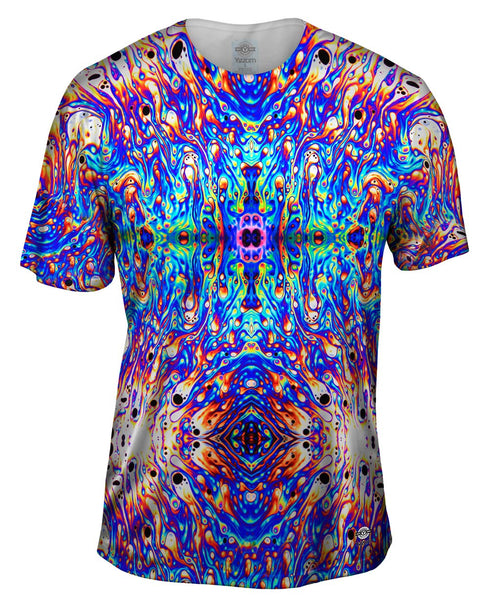 Psychedelic Neon Soap Party Violet Mens T-Shirt