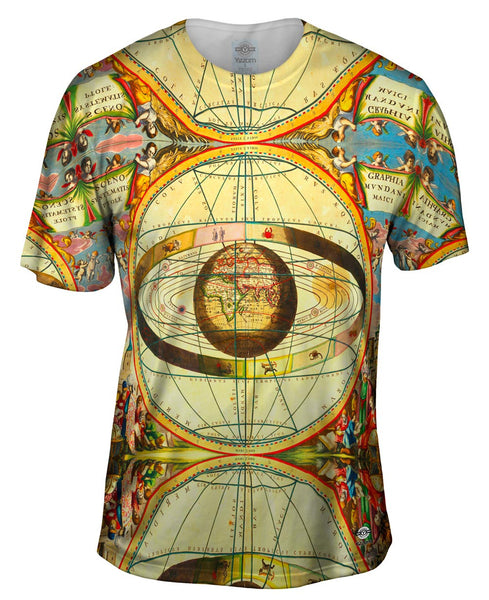 Antique Map Cellarius Ptolemaic System Mens T-Shirt