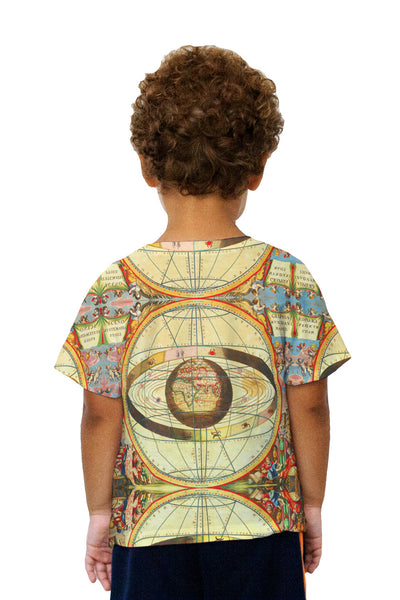 Kids Antique Map Cellarius Ptolemaic System Kids T-Shirt