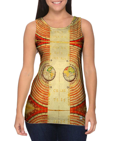 Antique Map Figure Of The Heavenly Bodies Womens Tank Top