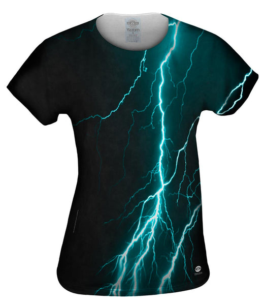 Lightning Storm Turquoise Womens Top