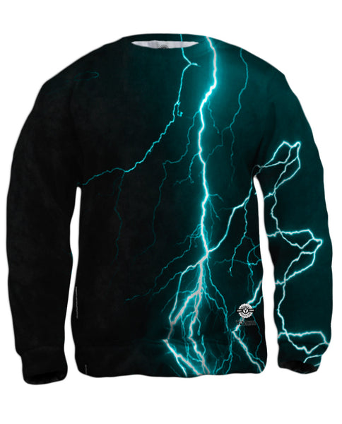 Lightning Storm Maroon Black Mens Sweatshirt