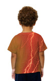 Kids Lightning Storm Orange Brown