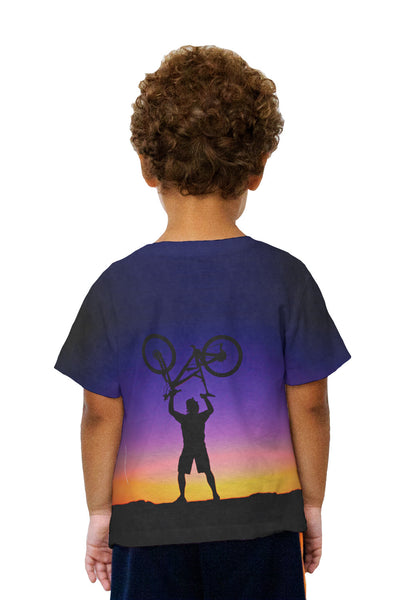 Kids Biker Sunset Victory Kids T-Shirt