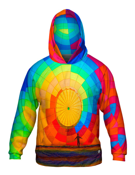 Hot Air Balloon Inflating Mens Hoodie Sweater