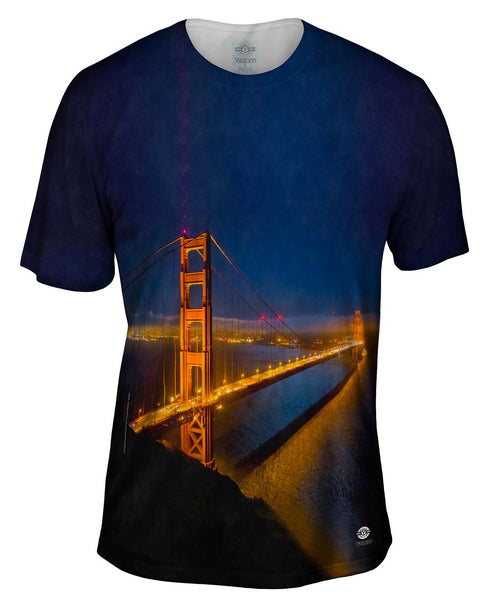 Night Golden Gate Bridge San Francisco Mens T-Shirt