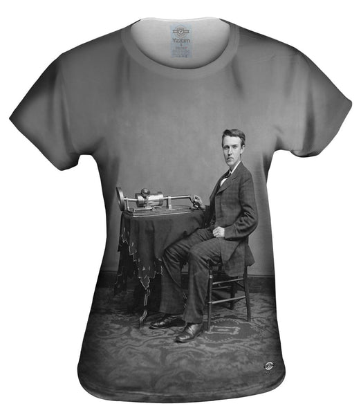 Thomas Edison And Phonograph Womens Top