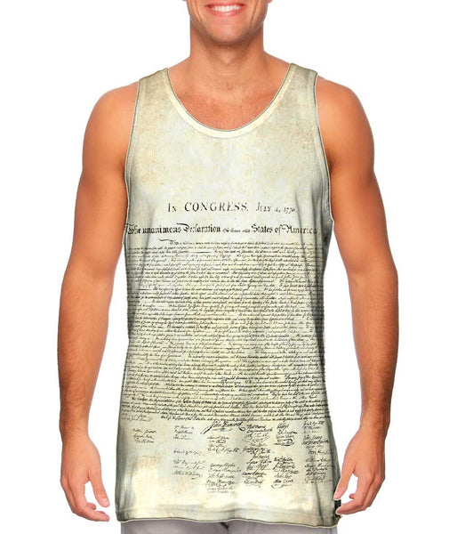Us Declaration Of Independence Mens Tank Top