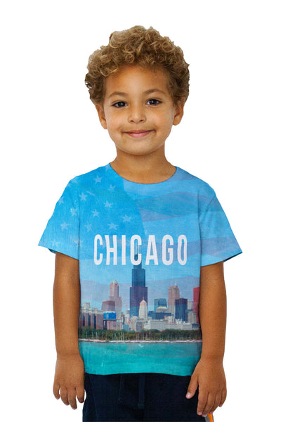 Kids Chicago Pride Willis Tower Kids T-Shirt