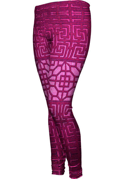 Eastern Tapestry Pink Womens Leggings