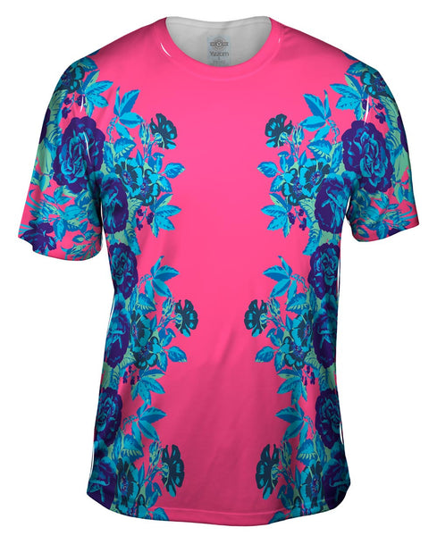 Floral Print Pink Mens T-Shirt