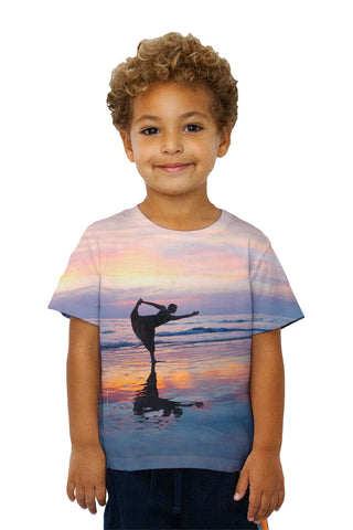 Kids Dancer On The Sunset Beach