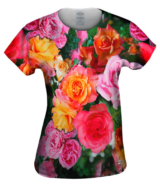 Bright Day Rose Bouquet Womens Top