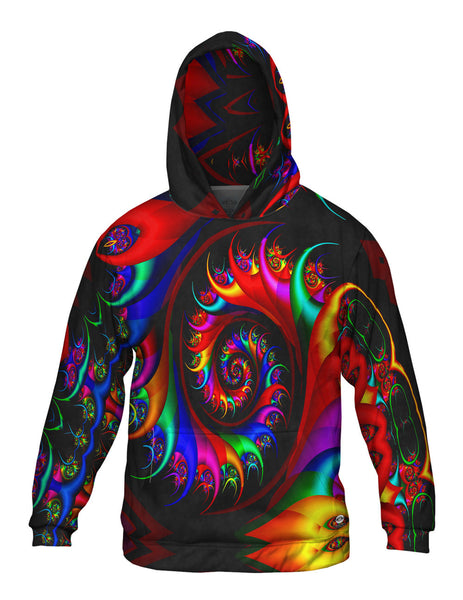 Trippy Rainbow Spirals Mens Hoodie Sweater