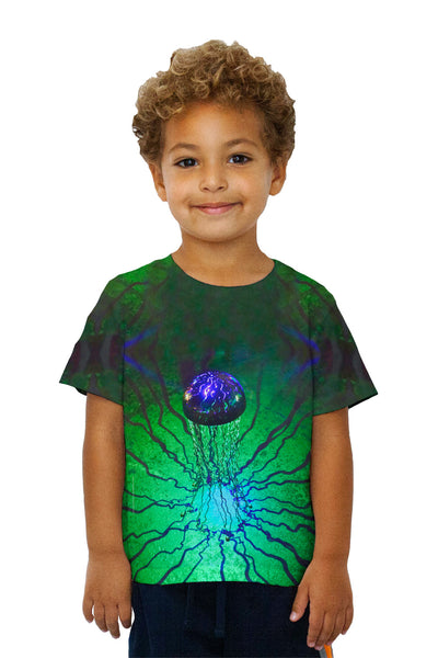 Kids Blue Electric Jelly Fish Kids T-Shirt