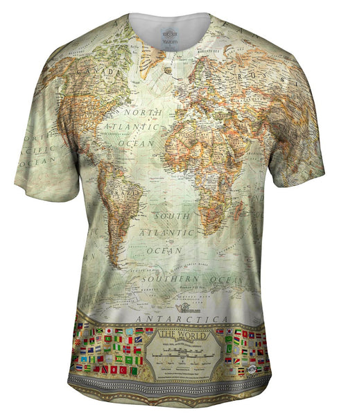 Ash World Map Mens T-Shirt