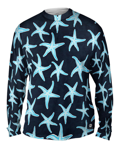 Bouncy Starfish Dark Blue Mens Long Sleeve
