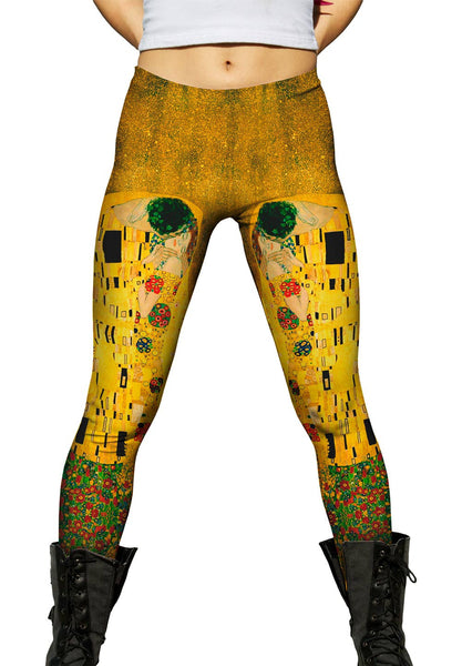 Gustav Klimt - "The Kiss" (1907-08) Womens Leggings