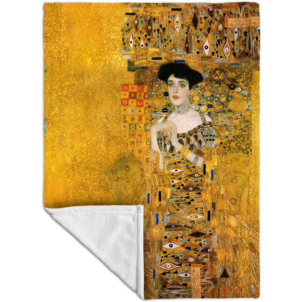 Gustav Klimt - "Portrait of Adele Bloch-bauer" (1907) Fleece Blanket