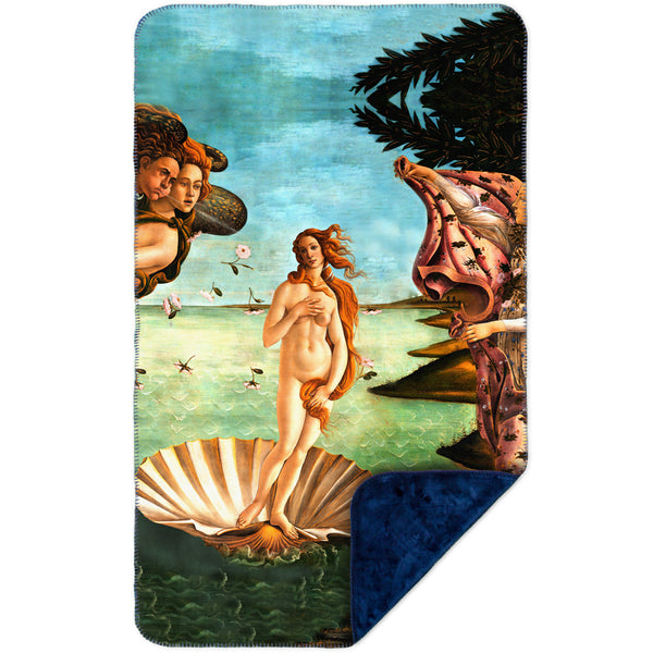 Sandro Botticelli - "The Birth of Venus" (1486) MicroMink(Whip Stitched) Navy