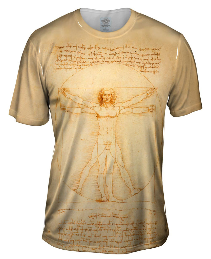 Leonardo da Vinci Man" (1490) T-Shirt Yizzam