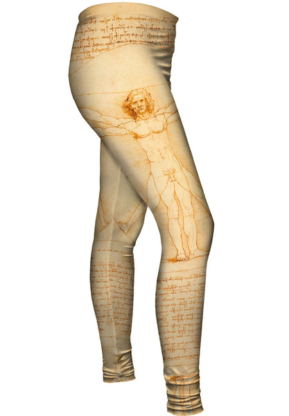 Leonardo da Vinci - "Vitruvian Man" (1490) Womens Leggings
