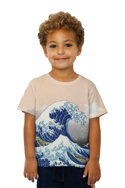 Kids Katsushika Hokusai - "The Great Wave Off Kanagawa" ( 1830-1833) Kids T-Shirt
