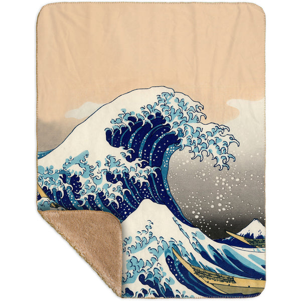 Katsushika Hokusai - "The Great Wave Off Kanagawa" ( 1830-1833) Sherpa Blanket