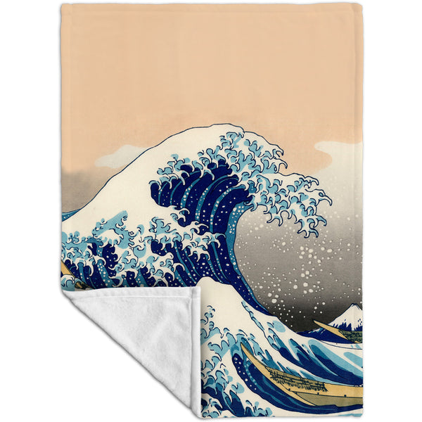 Katsushika Hokusai - "The Great Wave Off Kanagawa" ( 1830-1833) Velveteen (MicroFleece)