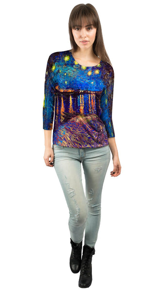 Vincent Van Gogh - "The Starry Night" (1889) Womens 3/4 Sleeve