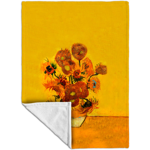 Vincent Van Gogh - "Sunflowers(London version)" (1889) Fleece Blanket