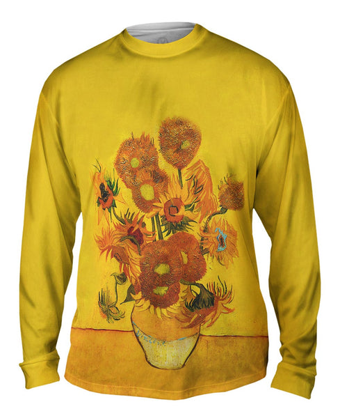 Vincent Van Gogh - "Sunflowers(London version)" (1889) Mens Long Sleeve