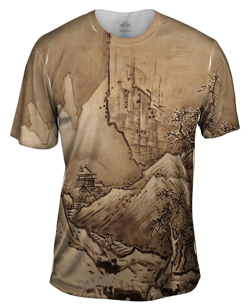 Sesshu Toyo - "Winter Landscape" (1486) Mens T-Shirt