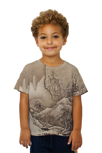 Kids Sesshu Toyo - "Winter Landscape" (1486)&nbsp;Kids T-Shirt