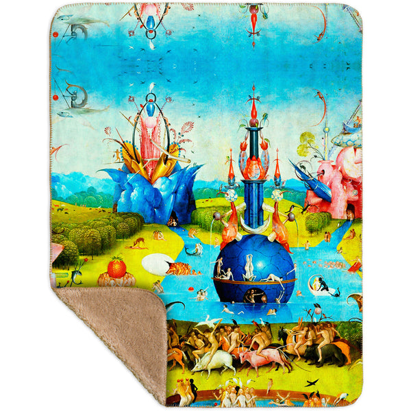 Hieronymus Bosch "The Garden of Earthly Delights" 01 Sherpa Blanket