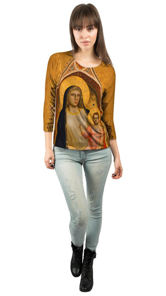 Giotto di Bondone - "Ognissanti Madonna"&nbsp;Womens 3/4 Sleeve