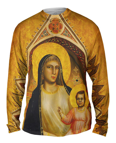 Giotto di Bondone - "Ognissanti Madonna" Mens Long Sleeve