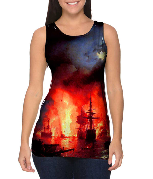 Ivan Aivazovsky - "Battle Of Chesma"&nbsp;Womens Tank Top