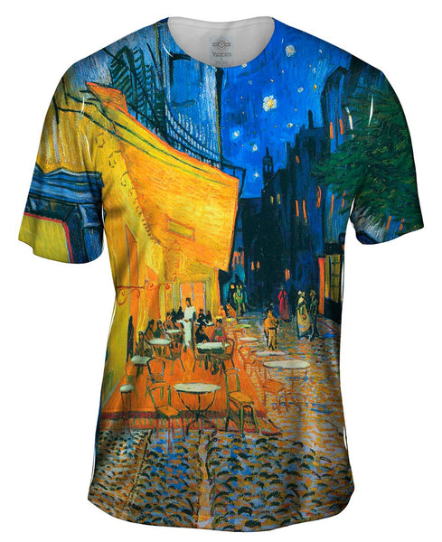 Vincent van Gogh - "The Terrace Café On The Place Du Forum In Arles At Night Arles" (1888) Mens T-Shirt